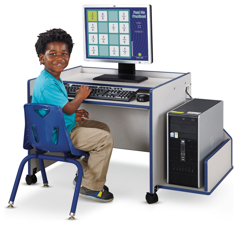 Rainbow Accents Enterprise Single Computer Desk - Teal