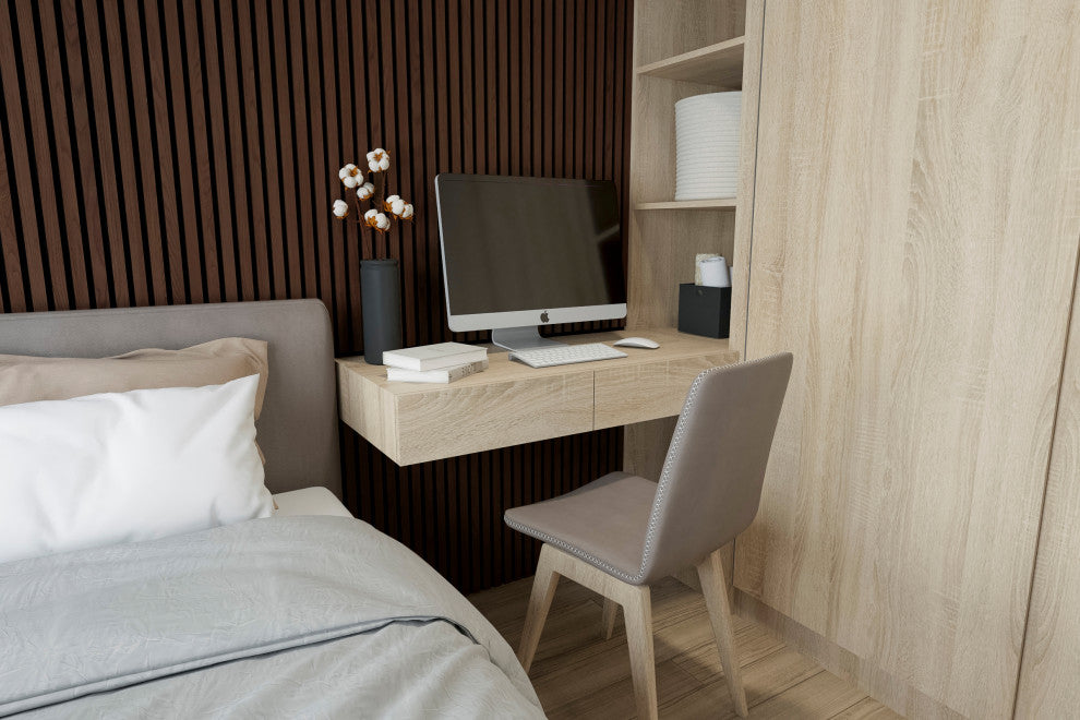 Acoustic Wood Panels, Set of 2 Slat Wall Panels - Lima
