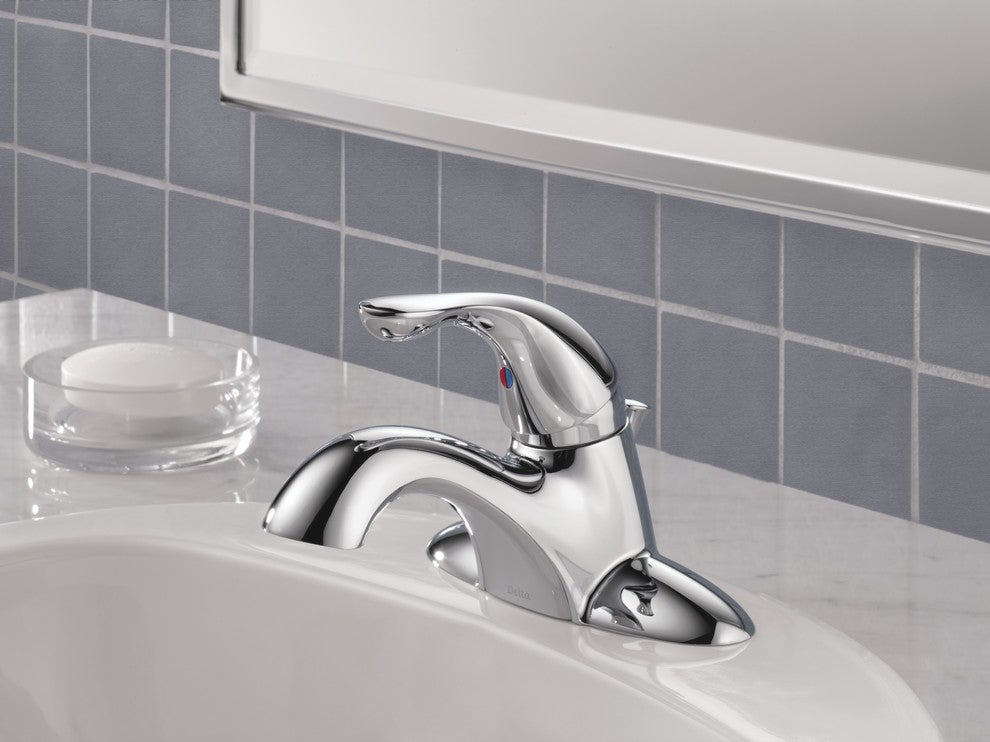 Delta Classic Single Handle Centerset Bathroom Faucet, Chrome, 520-PPU-DST