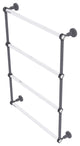 Pacific Grove 4 Tier 24" Ladder Towel Bar with Dotted Accents, Matte Gray
