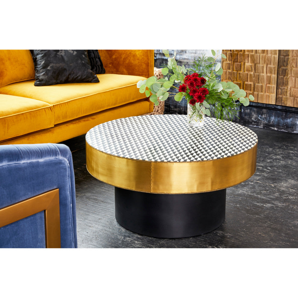 Art Deco Optic Coffee Table - Yellow