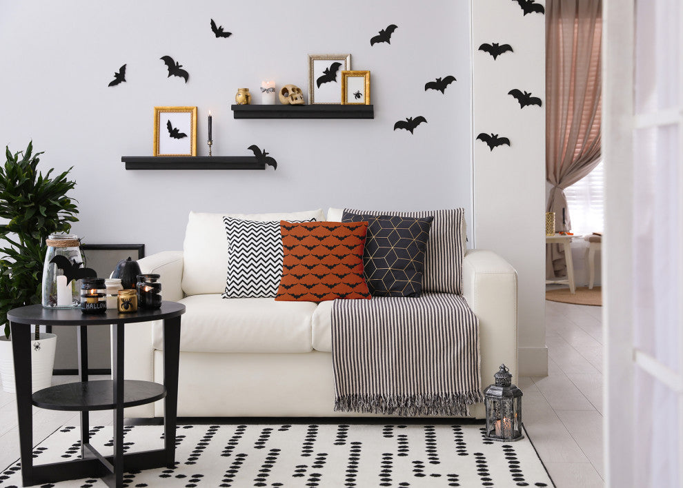 18" x 18" Bat Colony Decorative Throw Pillow, Sienna