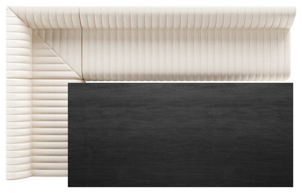 Augustine Dining Banquette L Shape 110" Capri Oatmeal