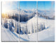 "Winter Mountains Panorama" Glossy Metal Wall Art, 3 Panels, 36"x28"