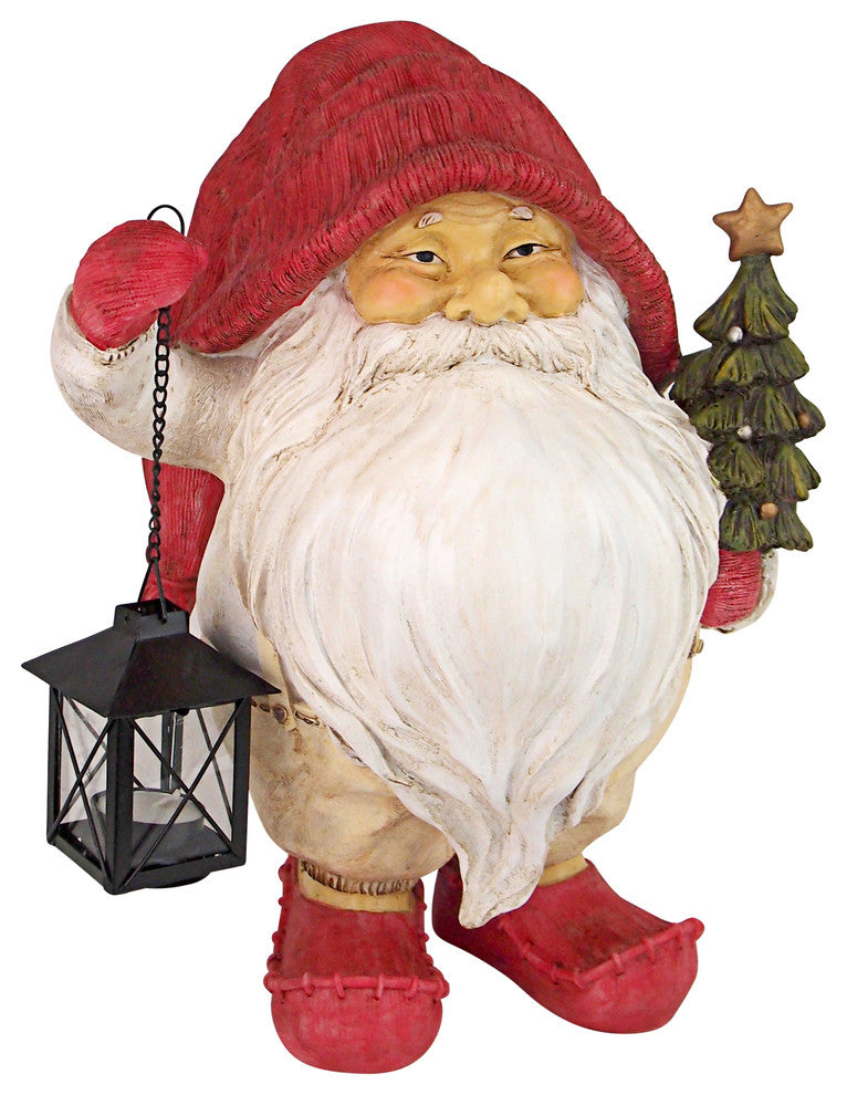 Santa Claus Withlantern And Tree