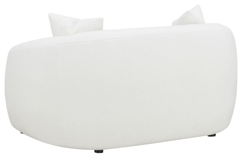 Coaster Isabella 2-piece Fabric Upholstered Tight Back Living Room Set in White