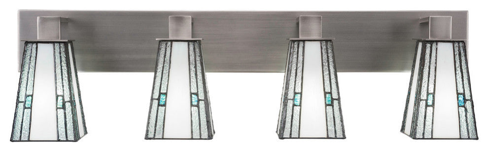 Apollo 4-Light Bath Bar, Graphite/Sky Ice Art