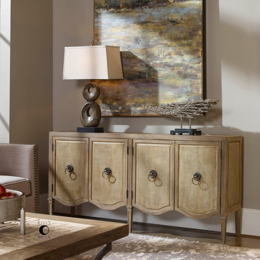 Uttermost Thina Champagne Console Cabinet