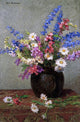 Gari Melchers July Flowers Premium Canvas Print