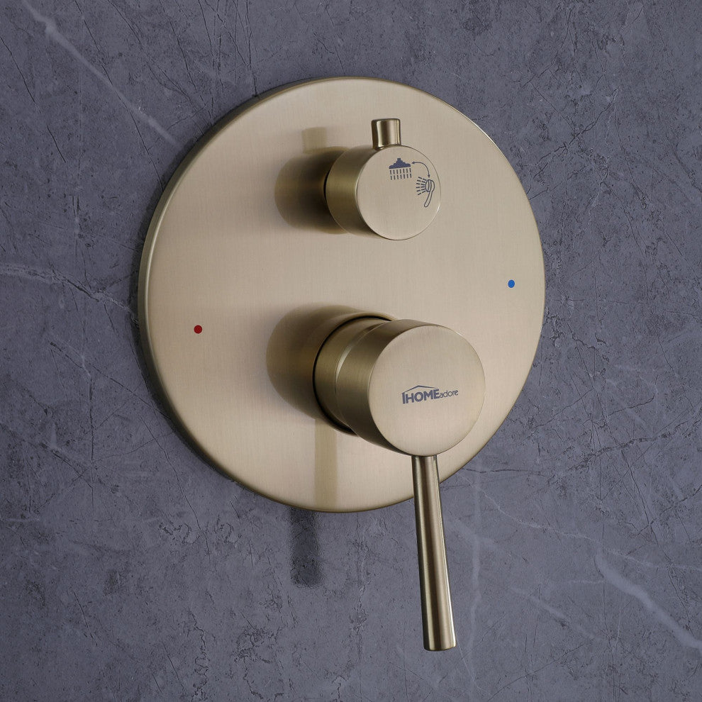 Round Two-function Concealed Bathroom Shower Set, With Embedded Box