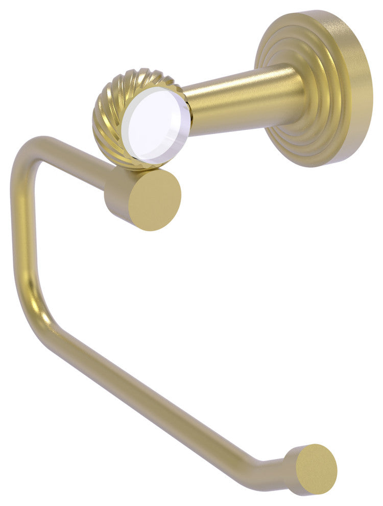 Pacific Beach Euro Style Twisted Accent Toilet Tissue Holder, Satin Brass