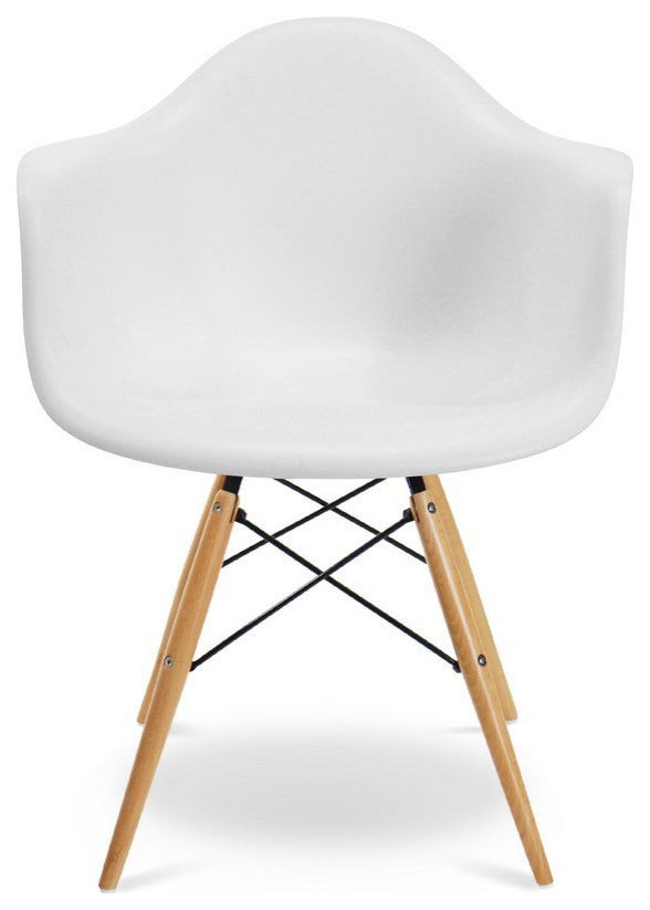 Bucket Kids Chair With Wood, White or Black, White