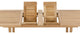 9-Piece Outdoor Teak Dining 122" X-Large Rectangle Table, 8 Celo Stacking Chairs
