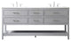 Sally 72" Double Bathroom Vanity, Gray