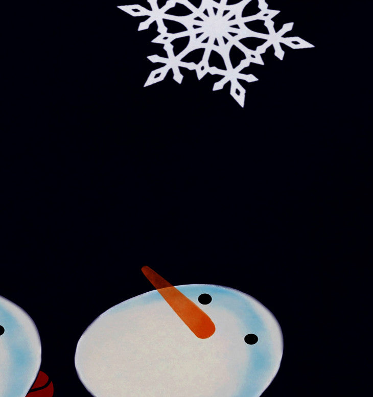 3 Wise Snowmen Decorative Holiday Print Placemat, Set of 4, Navy Blue