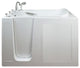 Ella's Bubbles Narrow Walk-In Air and Hydrotherapy Massage Bathtub, White