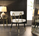 Rheingold Upholstered Dining Chair, Cream, Velvet
