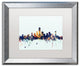 Michael Tompsett 'Dallas Texas Skyline Blue' Matted Framed Art, 16x20