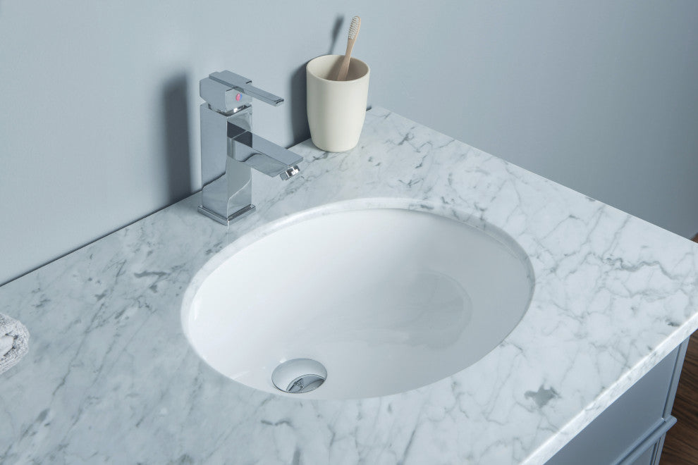Cadence Double Sink Bathroom Vanity, Gray, 72", Without Mirror