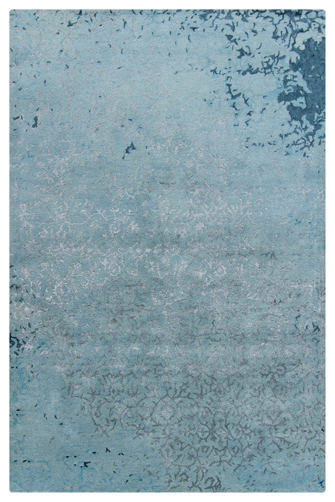 Rupec Contemporary Area Rug, Blue and Gray, 5'x7'6"