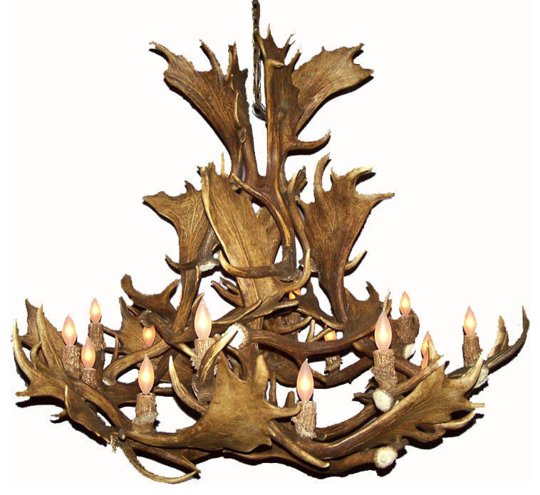 Real Antler Fallow Deer Custom Chandelier Light