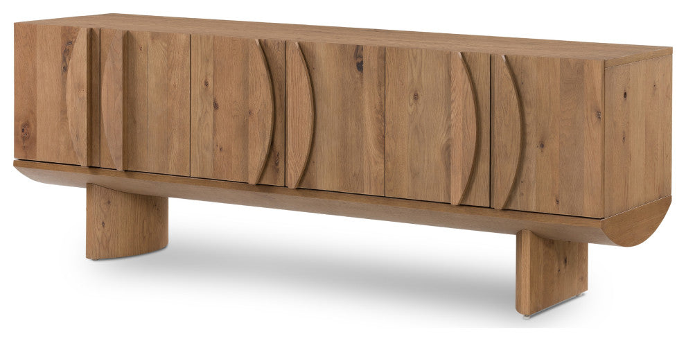 Pickford Media Console-Dusted Oak Veneer