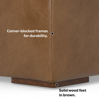 Rex Corner Sectional Modular Sofa in Genuine Leather