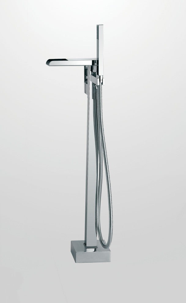 OVE Decors Infinity Freestanding Faucet With Handheld Shower, Chrome