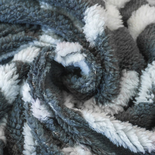 Jacquard Sherpa Throw Blanket, Gray