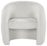Acadia Boucle Fabric Upholstered Accent Chair, Cream