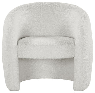 Acadia Boucle Fabric Upholstered Accent Chair, Cream
