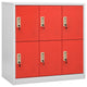 Vidaxl Locker Cabinet Light Gray And Red 35.4"x17.7"x36.4" Steel