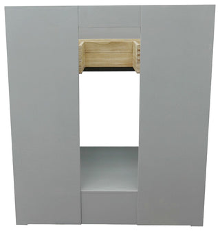 30" Single Vanity, Gray Ash, White Carrara Top, Oval Sink