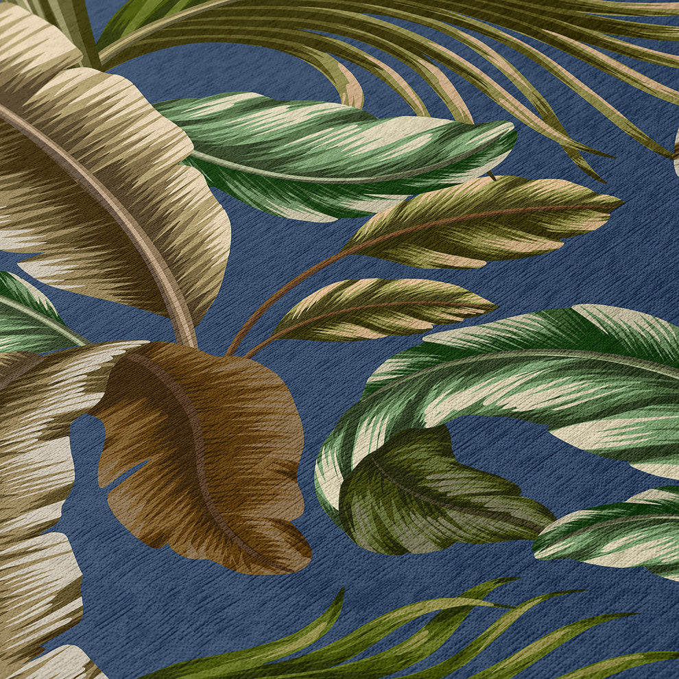 Indoor/Outdoor Tropics TC1 Indigo Machine Washable 8' x 8' Round Rug