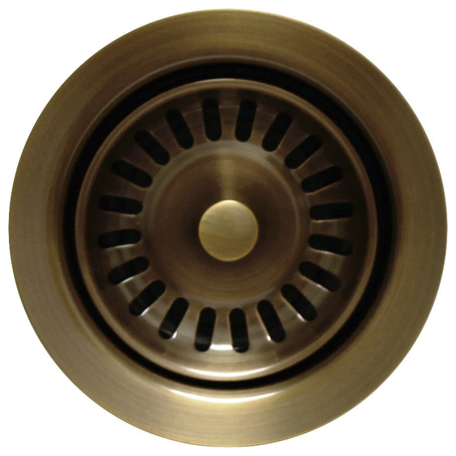 3 1/2" Waste Disposer Trim With Matching Basket Strainer for Deep Fireclay Sinks