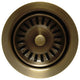 3 1/2" Waste Disposer Trim With Matching Basket Strainer for Deep Fireclay Sinks