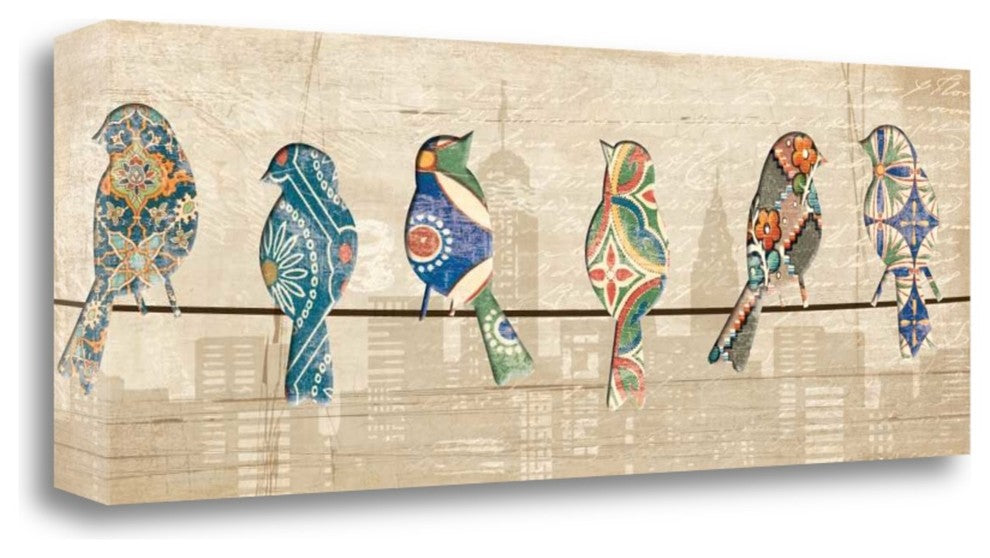 "Birds On A Wire Mate" By Piper Ballantyne, Giclee Print on Gallery Wrap Canvas