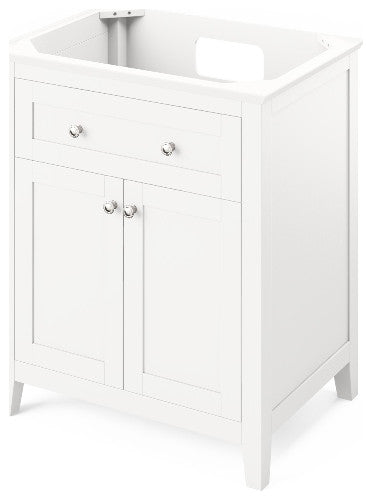 Chatham Traditional 30" White Single Sink Vanity, Steel Grey Cultured Marble Van