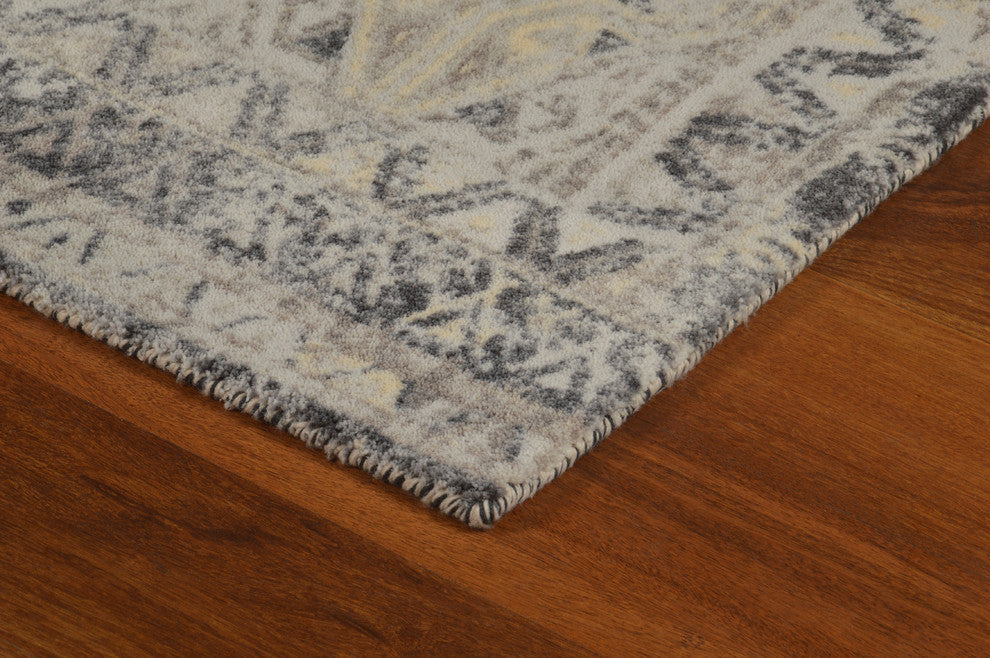 Gray Prime Distressed Vintage Inspired Area Rug, 5'x7'