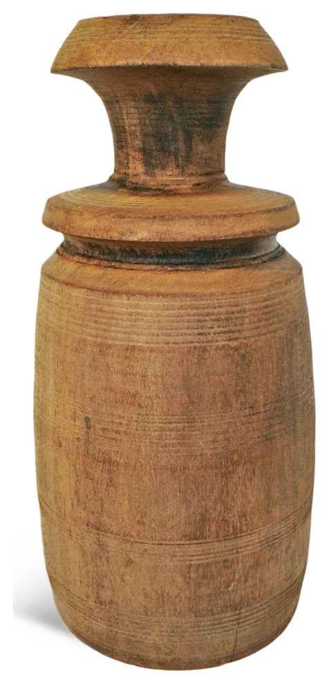 Consigned Old India Wood Pot 2