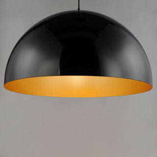 ET2 E24906 Hemisphere 31"W LED Pendant - Gloss Black / Gold