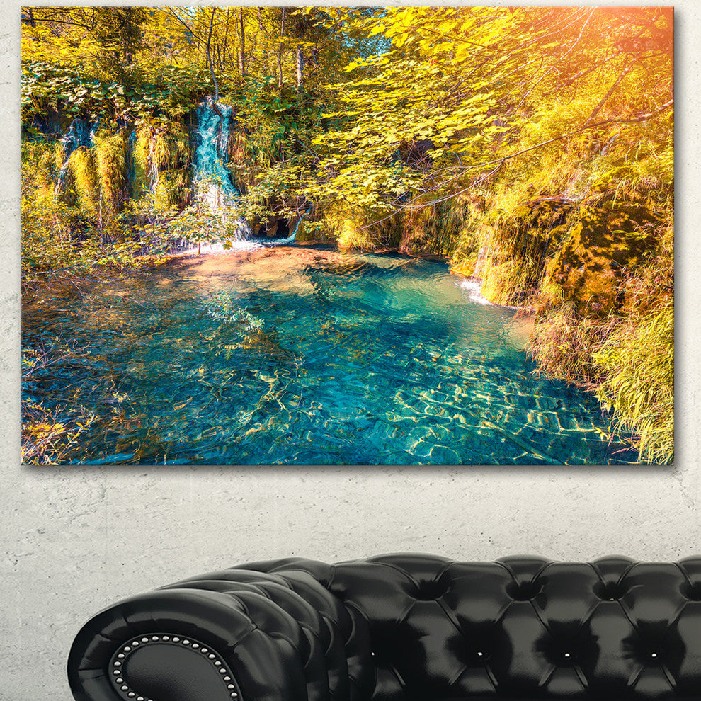Plitvice Lakes National Park, Large Landscape Canvas Art Print, 60"x28"