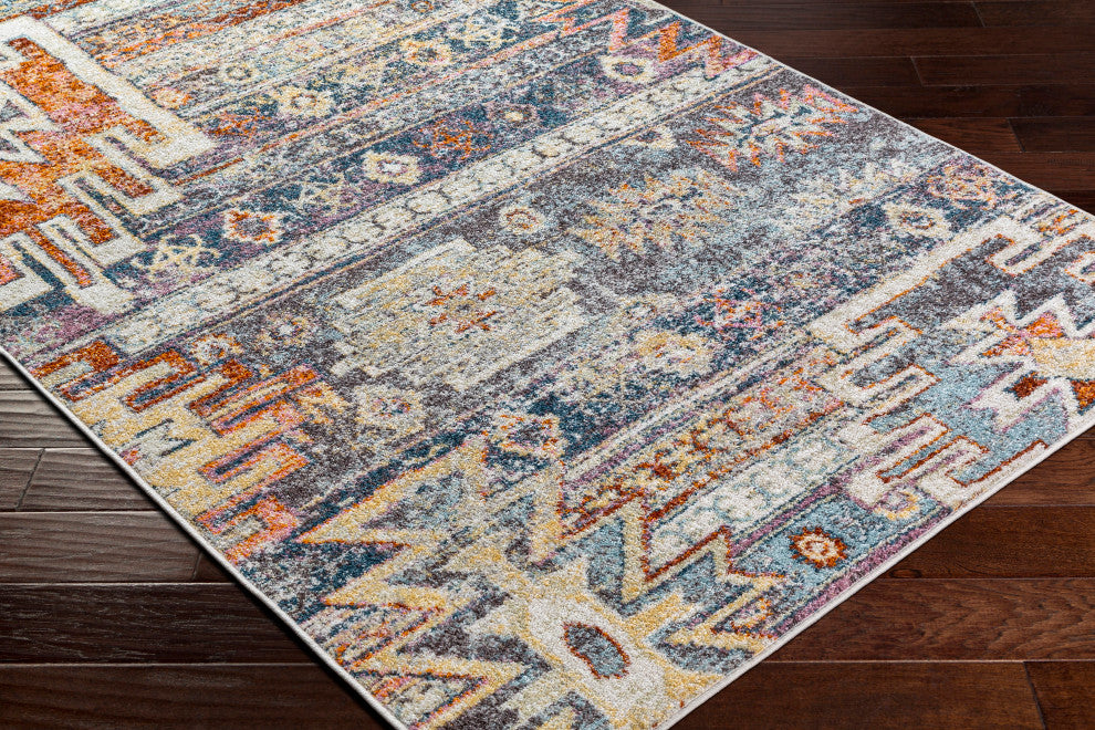New Mexico NWM-2310 Rustic Colorful/Blue 7'10"x10'3" Area Rug