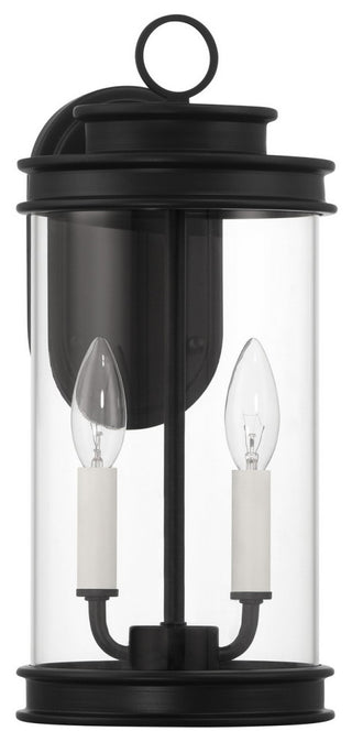 Englewood 2-Light Outdoor Wall Lantern, Matte Black