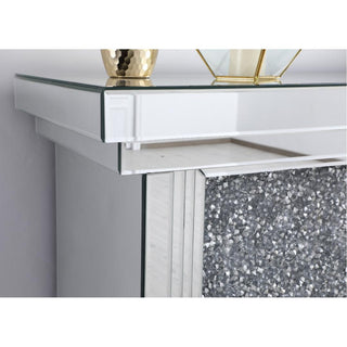 47.5" Crystal Mirrored Mantle With Crystal Insert Fireplace