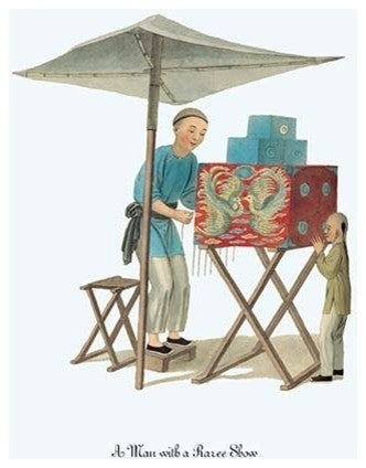 A Man with a Raree Show- Fine Art Giclee Print 24" x 36"
