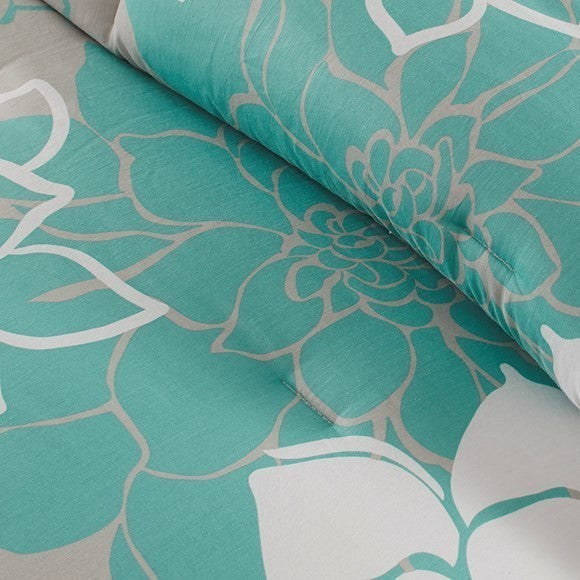 Madison Park Sateen Printed 7Pcs Comforter Set, Queen