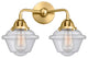 Innovations 288-2W-SG-G534 Oxford 2 Light 15.5" Bath Vanity Light, Satin Gold