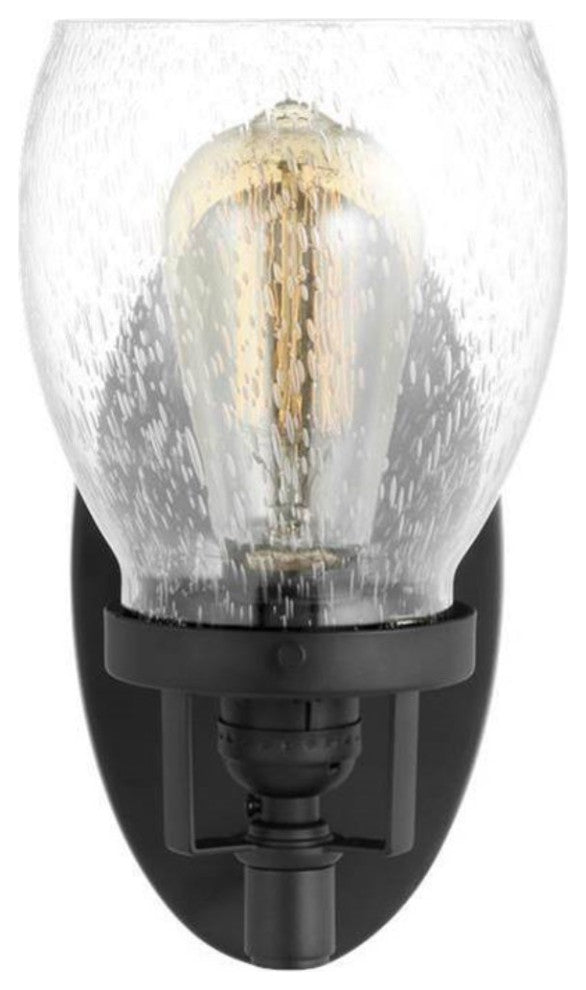 Sea Gull Belton 1-Light Wall Sconce 4114501EN7-112, Midnight Black