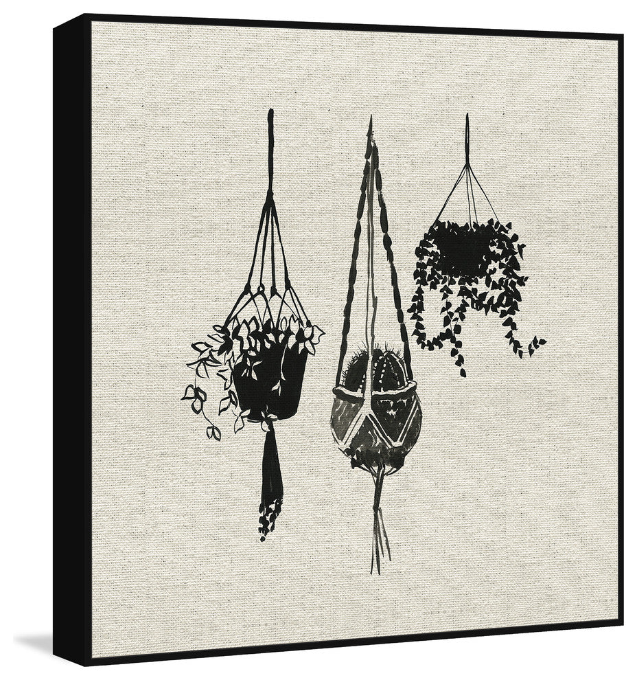 "Plants in the Air" Floater Framed Painting Print on Canvas, 48"x48"
